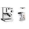 Rancilio Silvia BC, white + Rocket Espresso FAUSTINO 3.1, copper