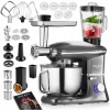 Kuchynský robot Mozano Kitchen Assistent 2300 W strieborný/sivý (PLANETÁRNY KUCHYNSKÝ MIEŠAČ VEĽKÁ SADA 6v1 2300W RECEPTY)