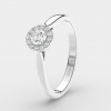 Diamantový prsteň z bieleho zlata R207 0,242 ct + darčekové balenie zdarma