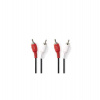 Nedis CAGB24200BK20 - Stereofonní Audio Kabel | 2x RCA Zástrčka - 2x RCA Zástrčka | 2 m | Černá barva (CAGB24200BK20)