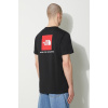 Bavlnené tričko The North Face M S/S Redbox Tee pánske, čierna farba, s potlačou, NF0A87NPJK31