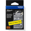 BROTHER HSE-651E - černý tisk na žluté, šířka 21,0 mm