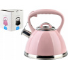 Čajník, kanvica na čaj - Kanvica 3l KRIS RUŽOVÁ s píšťalkou indukčný plyn (Čajník, kanvica na čaj - Kanvica 3l KRIS RUŽOVÁ s píšťalkou indukčný plyn)