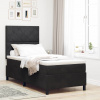 zahrada-XL Posteľ s pružinovým rámom s matracmi Čierna 100 x 200 cm Zamat 3339880