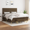Box spring postel s matrací tmavě hnědá 180x200 cm textil 3137496