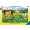 Ravensburger Kinderpuzzle - 06046 Bauernhoftiere auf der Wiese - Rahmenpuzzle für Kinder ab 3 Jahren, mit 15 Teilen (Hra)