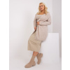 Factory Dámsky kardigán plus size Farba: Bežová, Veľkosť molet: XXL/3XL