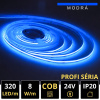 LEDprodukt 5m PROFI LED pásik 320LED/m COB 8W/m modrá IP20 24V