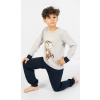 Vienetta Kids Detské pyžamo dlhé Motocycle: šedá 5 - 6