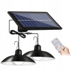 Uličná lampa - Solárny lampa LED visiace 2xirandolu+diaľkové ovládanie (Solárny lampa LED visiace 2xirandolu+diaľkové ovládanie)