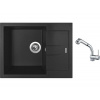 Set Sinks AMANDA 650 Metalblack + batéria Sinks MIX 3 S Chróm
