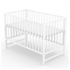 Postieľka pre bábätko Nature 120x60cm so spúšťacím bokom - biela