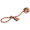 Preťahovadlo HipHop bavlnená lopta 9 cm, 58 cm/300 g šedá, tm.šedá, oranžová