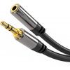 PremiumCord HQ tienený predlžovací kábel Jack 3.5mm - Jack 3.5mm M/F 1,5m, kjqmf015