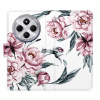 Flip pouzdro iSaprio na mobil Xiaomi Redmi 14C / Poco C75 - Pink Flowers s kapsičkami na karty (Knížkové flipové pouzdro iSaprio pro mobil Xiaomi Redmi 14C / Poco C75 - Pink Flowers - elegantní obal s