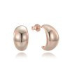 MINET JMAN0564RE00 - MINET Moderní rose gold stříbrné náušnice zahnuté kapky