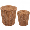 Kôš, košík - Simulácia domácnosti Rattan Bucket Crea (2 kusy na skladovací košík na prádlo)
