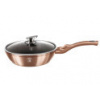 Panvica hlboká s mramorovým povrchom a pokrievkou 24 cm Rosegold Metallic Line BERLINGERHAUS BH-1517