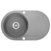 Laveo Dafne, 1-komorový granitový drez 780x470x204 mm, šedá, LAV-SBD_581T