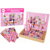 mamido Vzdelávacie magnetické puzzle bábiky Barbie