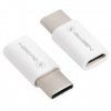 Redukcia GoGEN USB-C (M) / micro USB (F) (USBCMICMF01) biela