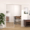 vidaXL Posuvné dvere nepriehľadné ESG sklo a hliník 76x205 cm biele - Biela - 3465-145282