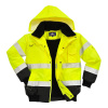 PORTWEST HI-VIS BOMBER CONTRAST C465 / Zateplený bomber 3v1 - HV žltá/čierna XXL