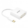 Unitek Adapter USB-C na DVI 1080P@60Hz, biely, 15cm