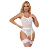 Subblime 954291 - reťazový, priesvitný body set - biely (L-XL)