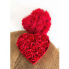 Darček pre ženy - Flower box srdce plyšové red 2