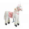 Jazdiaci mechanický jednorožec Ponnie Merlin S s ružovým sedlom