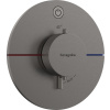 Hansgrohe ShowerSelect Comfort S, termostat pod omietku pre 1 spotrebič, kartáčovaný čierny chróm, HAN-15553340
