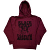 Mikina Black Sabbath - Band and Logo, Unisex,Červená,L