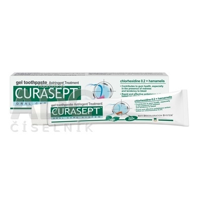 CURASEPT S.p.A. CURASEPT Astringent gélová zubná pasta 1x75 ml 75ml
