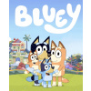 CUKROVÁ TLAČ jedlý obrázok na tortu Cukrová hmota Bluey Pes Modrý #8 + MENO
