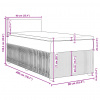 vidaXL Posteľný rám boxsping s matracom krémový 90x200 cm látka - Krémová - 163275-59251
