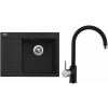 Set Sinks G3274 (dřez Rim 650 P Metalblack 74 pravý + baterie Vitalia Metalblack 74)