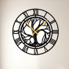 Nástenné hodiny STROM ČASU Farebný dekor: Černá, Farba ručičiek: Zlaté, Velikost hodin: 40x40