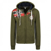 GEOGRAPHICAL NORWAY mikina pánská FESPOTE MEN 100 nadměrná velikost khaki 3XL