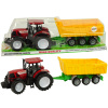 Lean Toys Červený traktor so žltou vlečkou - 50 cm
