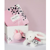 Doudou Plyšový zajačik s ružovým brmbolcom 25 cm