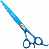 Geib Kiss Gold Blue Straight Scissors - kvalitné rovné nožnice s mikrorezom a modrou úpravou - 8,5