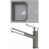 Set Franke G200 (dřez UBG 611-62 Šedý kámen + baterie FC 3055.084 ORBIT Chrom/Šedý kámen) 114.0650.664