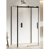 New Trendy Softi Black sprchovací kút 110x90 cm štvorcová čierna matné/priehľadné sklo EXK-3994