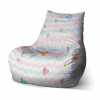 Czech Print s.r.o. Sedací vak Bean farebné srdiečka - detský, farebná
