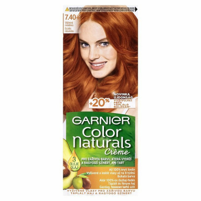 Garnier Color Naturals permanentná farba na vlasy 7 .40 Vášnivá medená, 60 +40 +12 ml