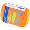 Curaprox Travel Set zubná kefka + CPS medzizubné kefky 2 ks + zubná pasta 10 ml darčeková sada, oranžový