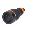 Solight zásuvka do vlhka, přímá, IP40, černá-oranžová P68