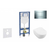 GEBERIT - Duofix Set předstěnové instalace, klozetu Subway 2.0 a sedátka softclose, tlačítko Sigma30, lesklý chrom/matný chrom SANI11CK1113