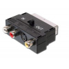 PremiumCord Adapter SCART-3x cinch + S-video s prepínačom IN/OUT kjsa-01